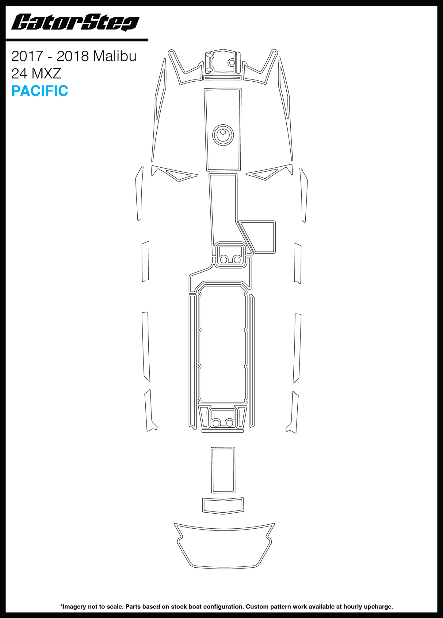 2017-2018 Malibu 24 MXZ GatorStep Flooring Pacific