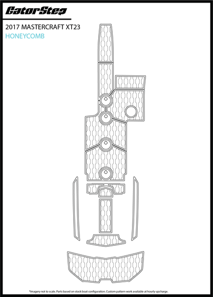 2017 MasterCraft XT23 GatorStep Flooring Honeycomb