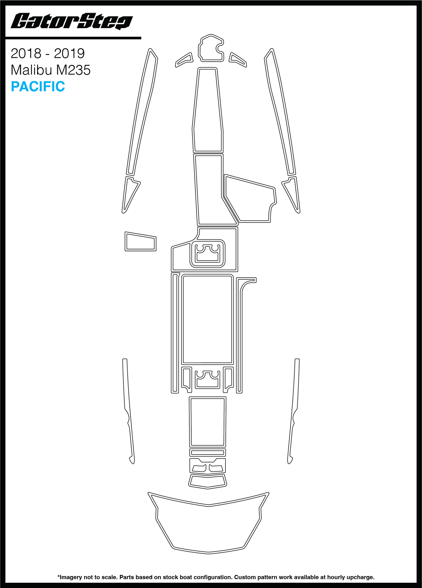 2018-2019 Malibu M235 GatorStep Flooring Pacific