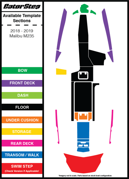 2018-2019 Malibu M235 GatorStep Flooring Parts