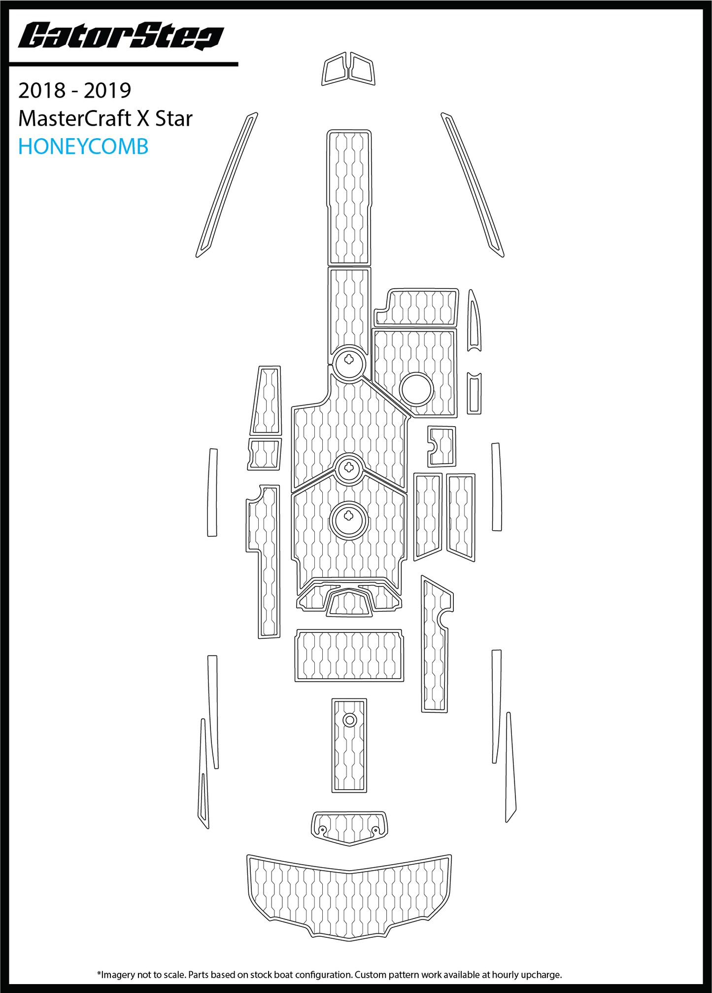 2018-2019 MasterCraft XStar GatorStep Flooring Honeycomb
