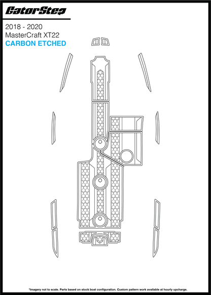 2018-2020 MasterCraft XT22 GatorStep Flooring Carbon Etched
