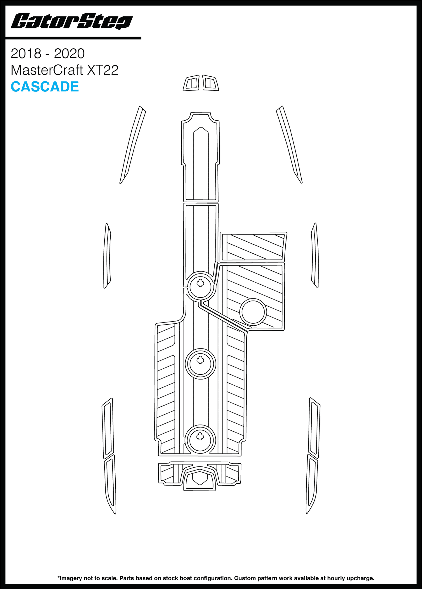 2018-2020 MasterCraft XT22 GatorStep Flooring Cascade