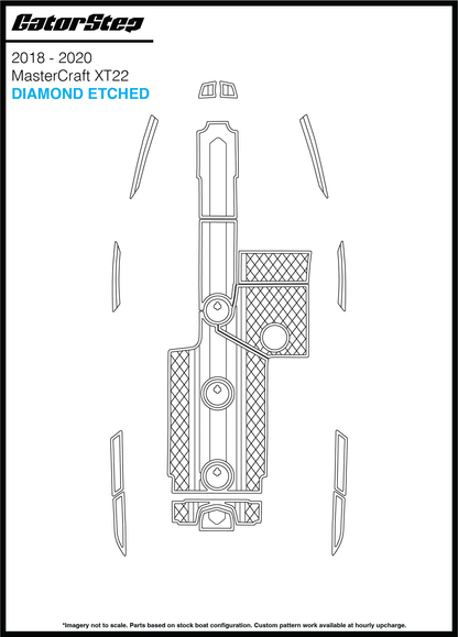 2018-2020 MasterCraft XT22 GatorStep Flooring Diamond Etched