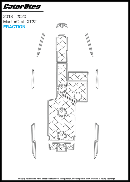 2018-2020 MasterCraft XT22 GatorStep Flooring Fraction