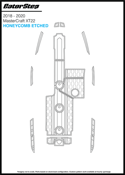 2018-2020 MasterCraft XT22 GatorStep Flooring Honeycomb Etched