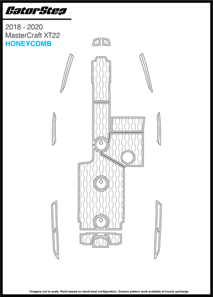 2018-2020 MasterCraft XT22 GatorStep Flooring Honeycomb