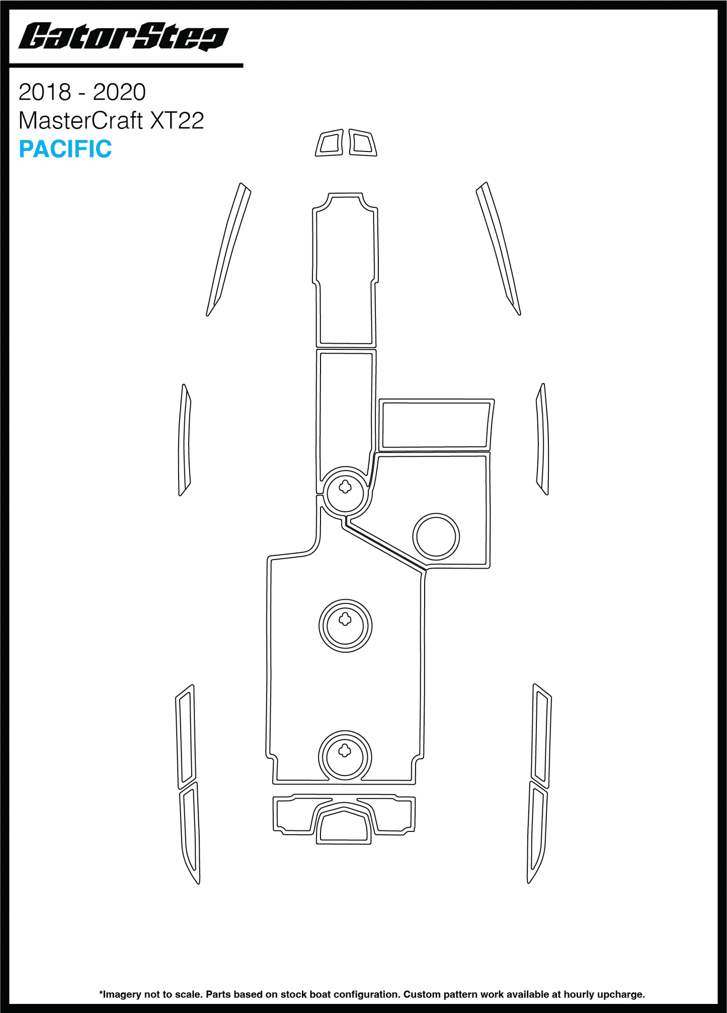 2018-2020 MasterCraft XT22 GatorStep Flooring Pacific