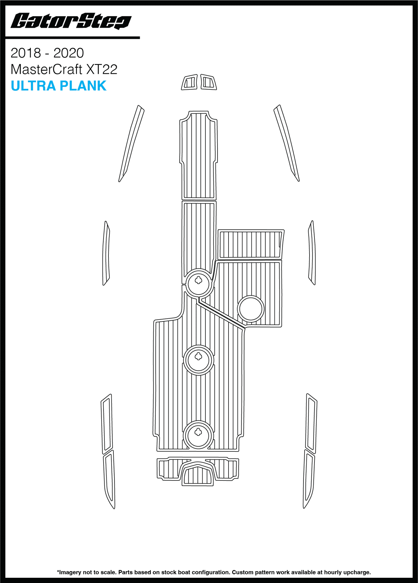 2018-2020 MasterCraft XT22 GatorStep Flooring Ultra Plank