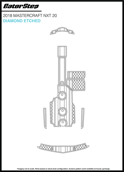 2018 Mastercraft NXT20 GatorStep Flooring Diamond Etched