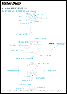 2018 MasterCraft X26 GatorStep Flooring Dimensions