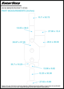 2018 MasterCraft XT20 GatorStep Flooring Dimensions