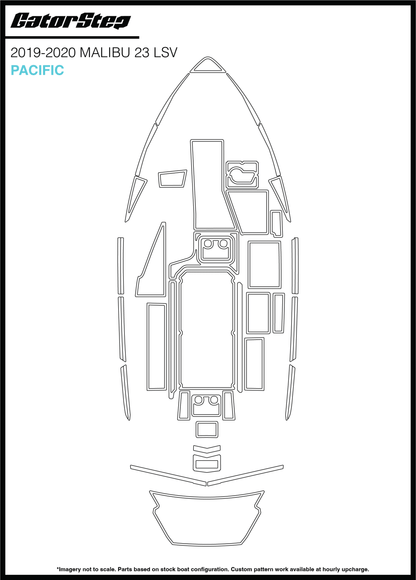 2019-2020 Malibu 23 LSV GatorStep Flooring Pacific