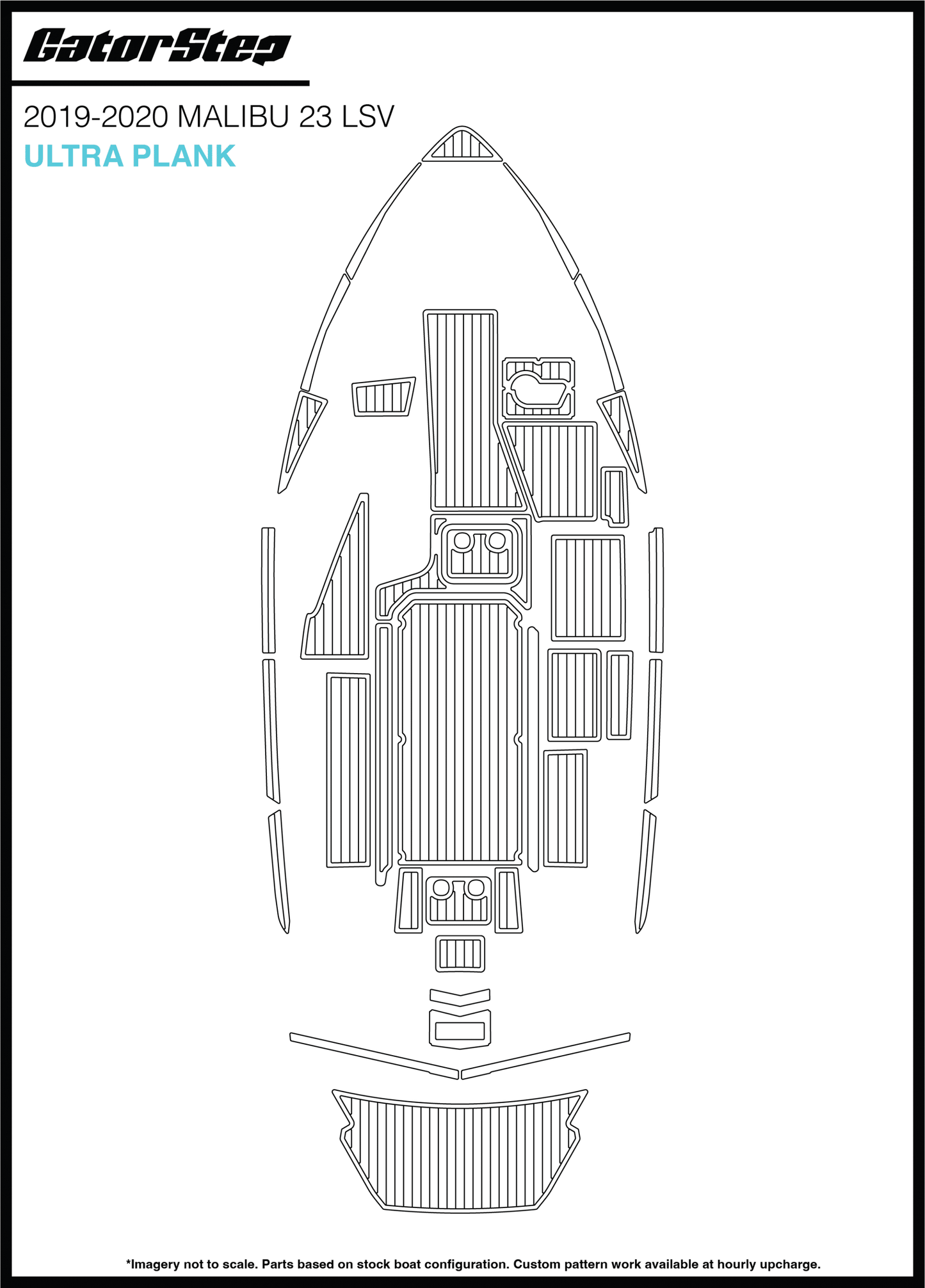2019-2020 Malibu 23 LSV GatorStep Flooring Ultra Plank