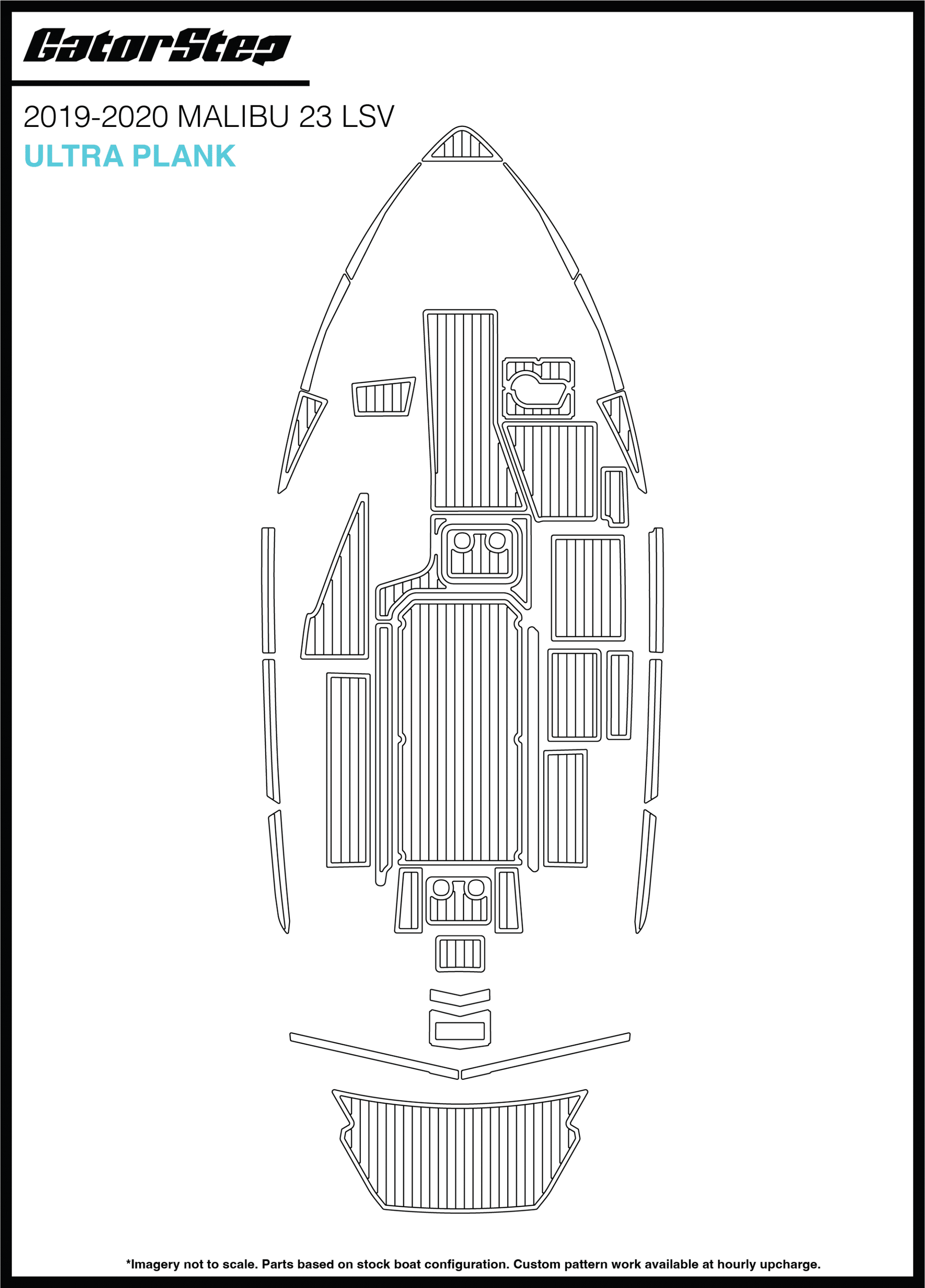 2019-2020 Malibu 23 LSV GatorStep Flooring Ultra Plank