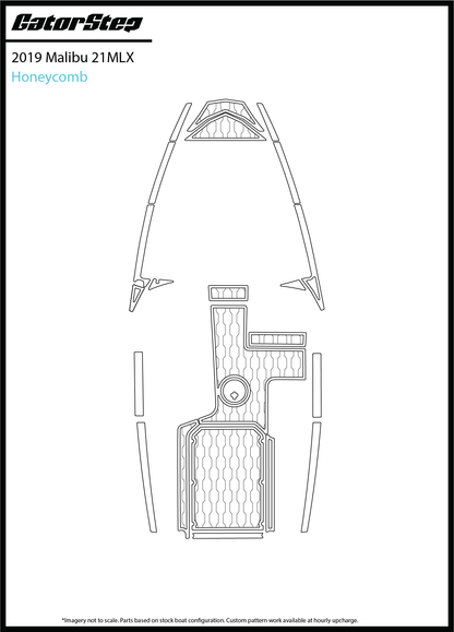 2018-2019 Malibu 21 MLX GatorStep Flooring Honeycomb