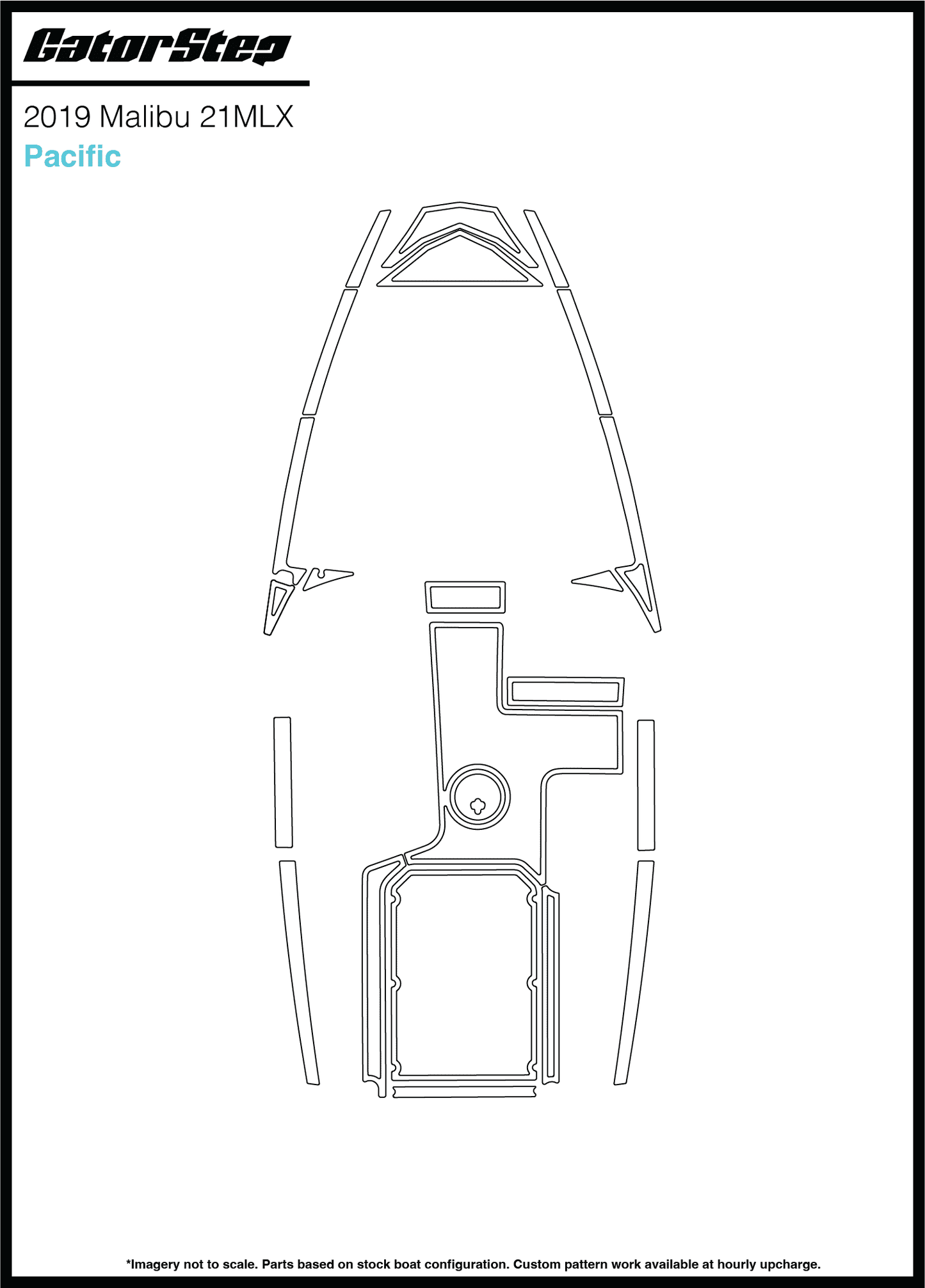 2018-2019 Malibu 21 MLX GatorStep Flooring Pacific