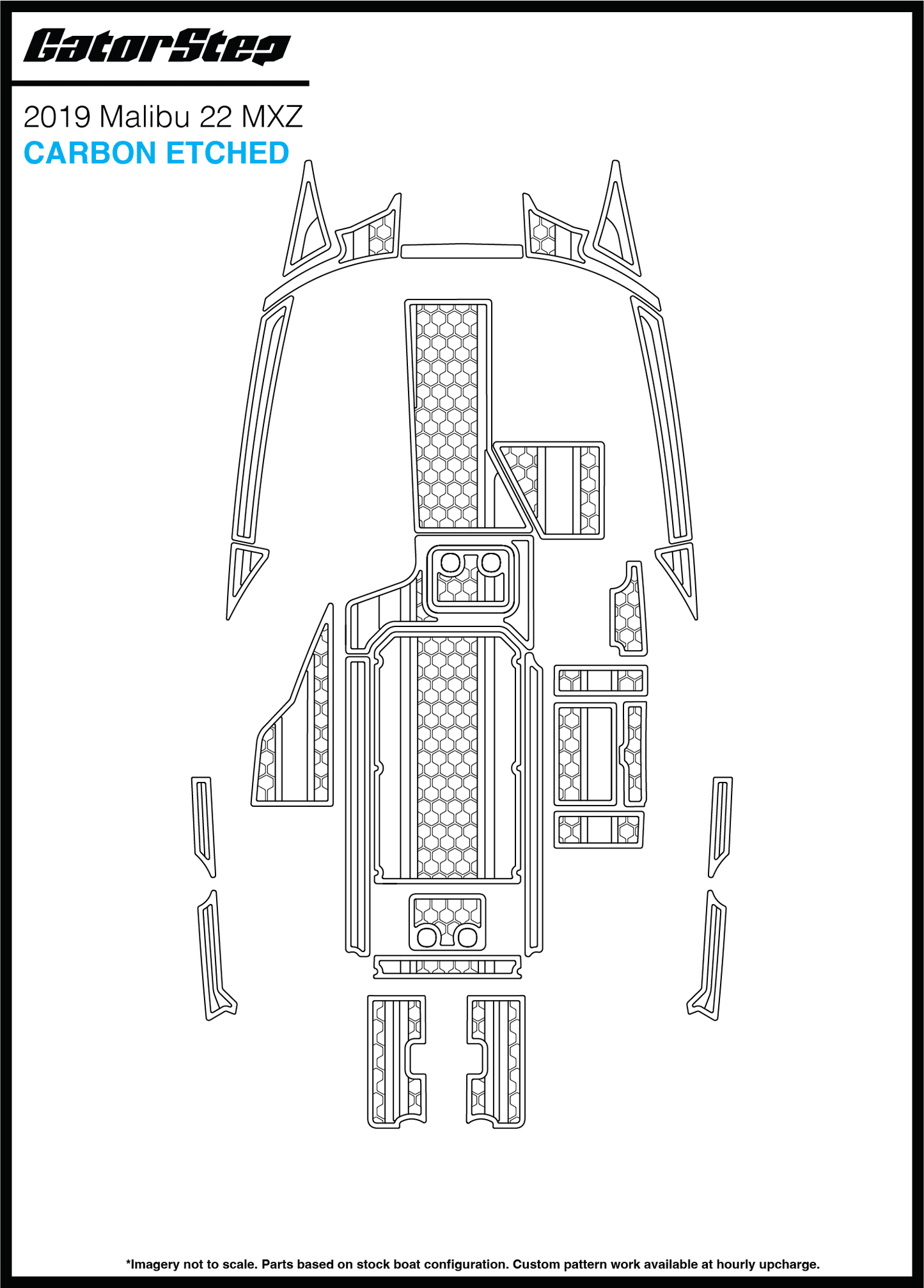 2019 Malibu 22 MXZ GatorStep Flooring Carbon Etched
