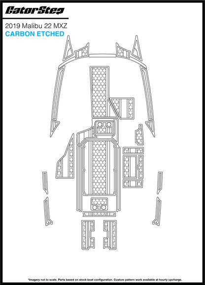 2019 Malibu 22 MXZ GatorStep Flooring Carbon Etched