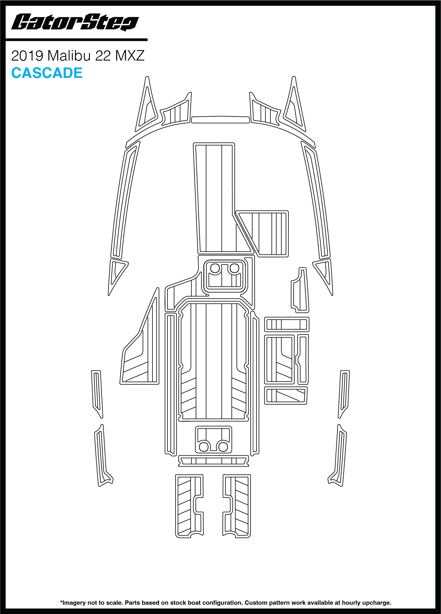 2019 Malibu 22 MXZ GatorStep Flooring Cascade