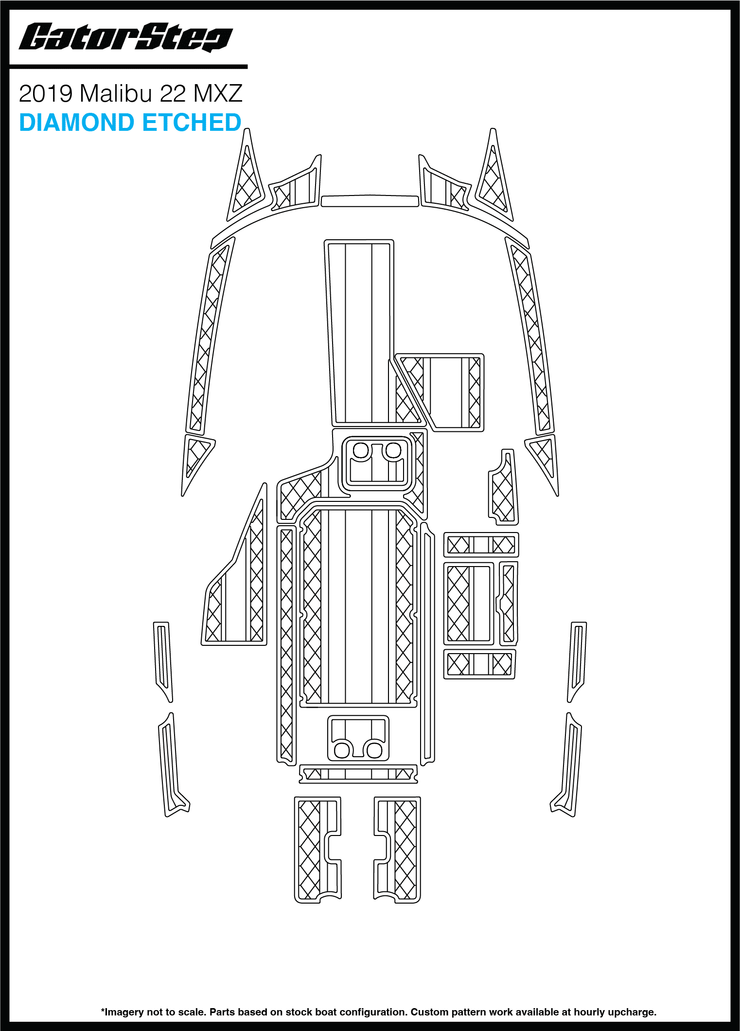 2019 Malibu 22 MXZ GatorStep Flooring Diamond Etched