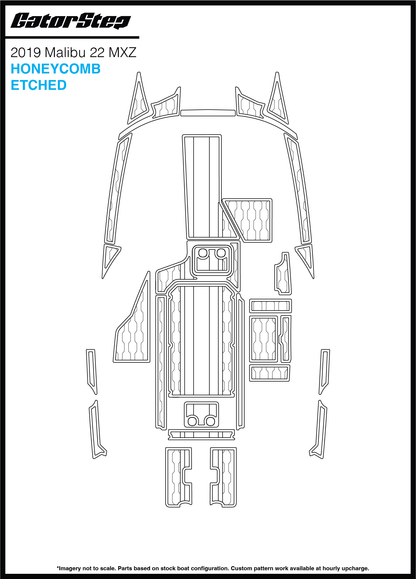 2019 Malibu 22 MXZ GatorStep Flooring Honeycomb Etched