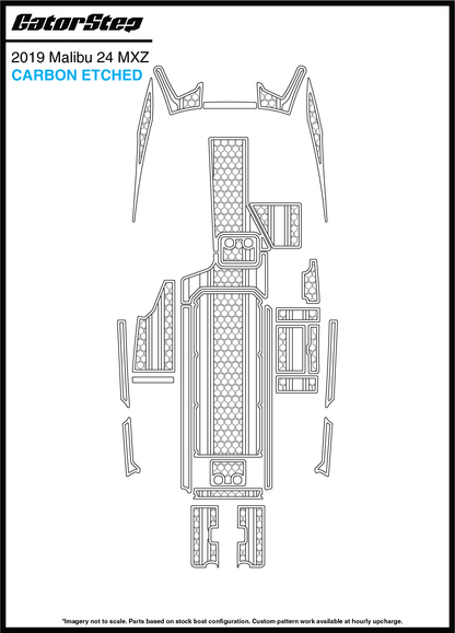 Malibu 24MXZ 2019 Gator Step Flooring Carbon Etched