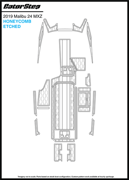 Malibu 24MXZ 2019 Gator Step Flooring Honeycomb Etched