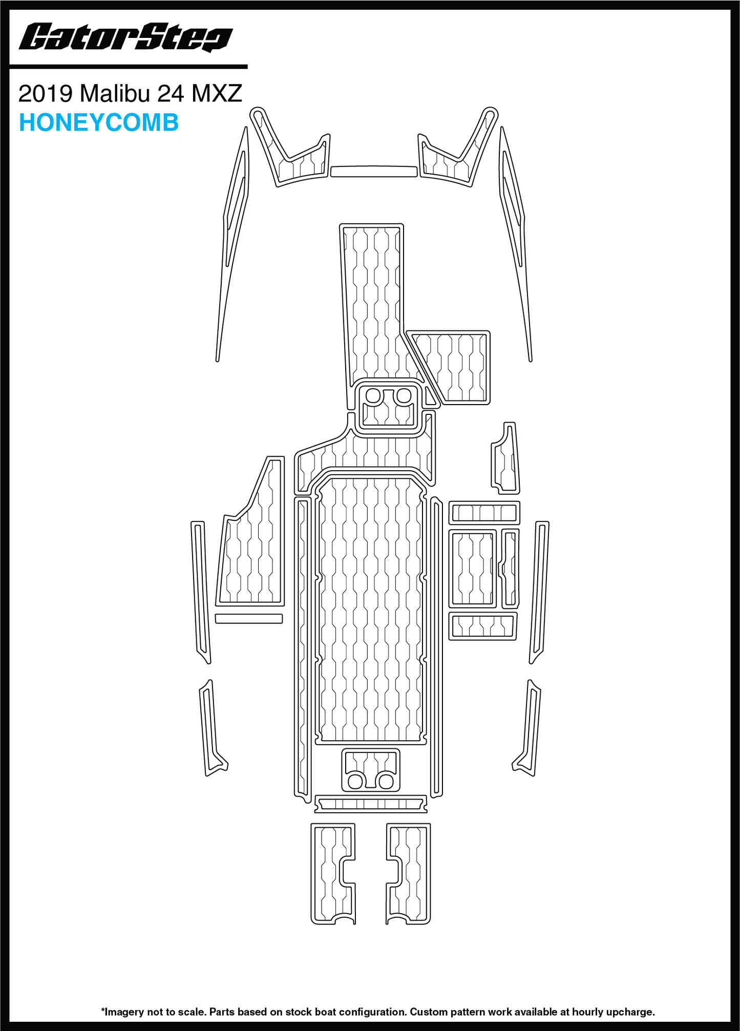 Malibu 24MXZ 2019 Gator Step Flooring Honeycomb