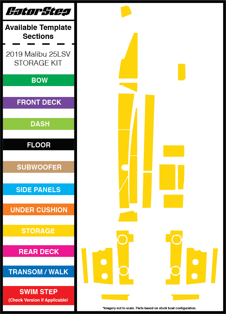 2019 Malibu 25 LSV GatorStep Flooring Storage