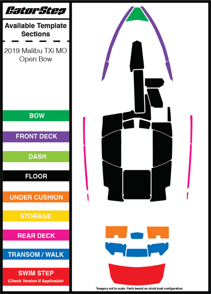 2019 Malibu TXi MO Open Bow GatorStep Flooring Parts