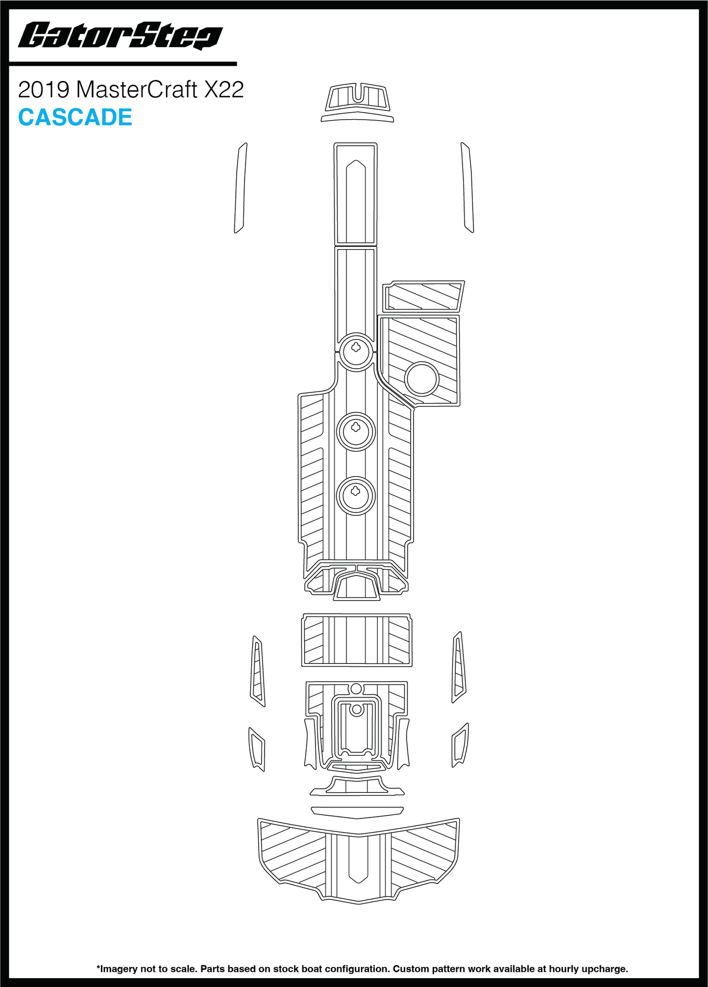 2019 MasterCraft X22 GatorStep Flooring Cascade