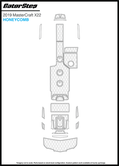 2019 MasterCraft X22 GatorStep Flooring Honeycomb