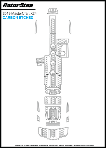 2019 Mastercraft X24 GatorStep Flooring Carbon Etched