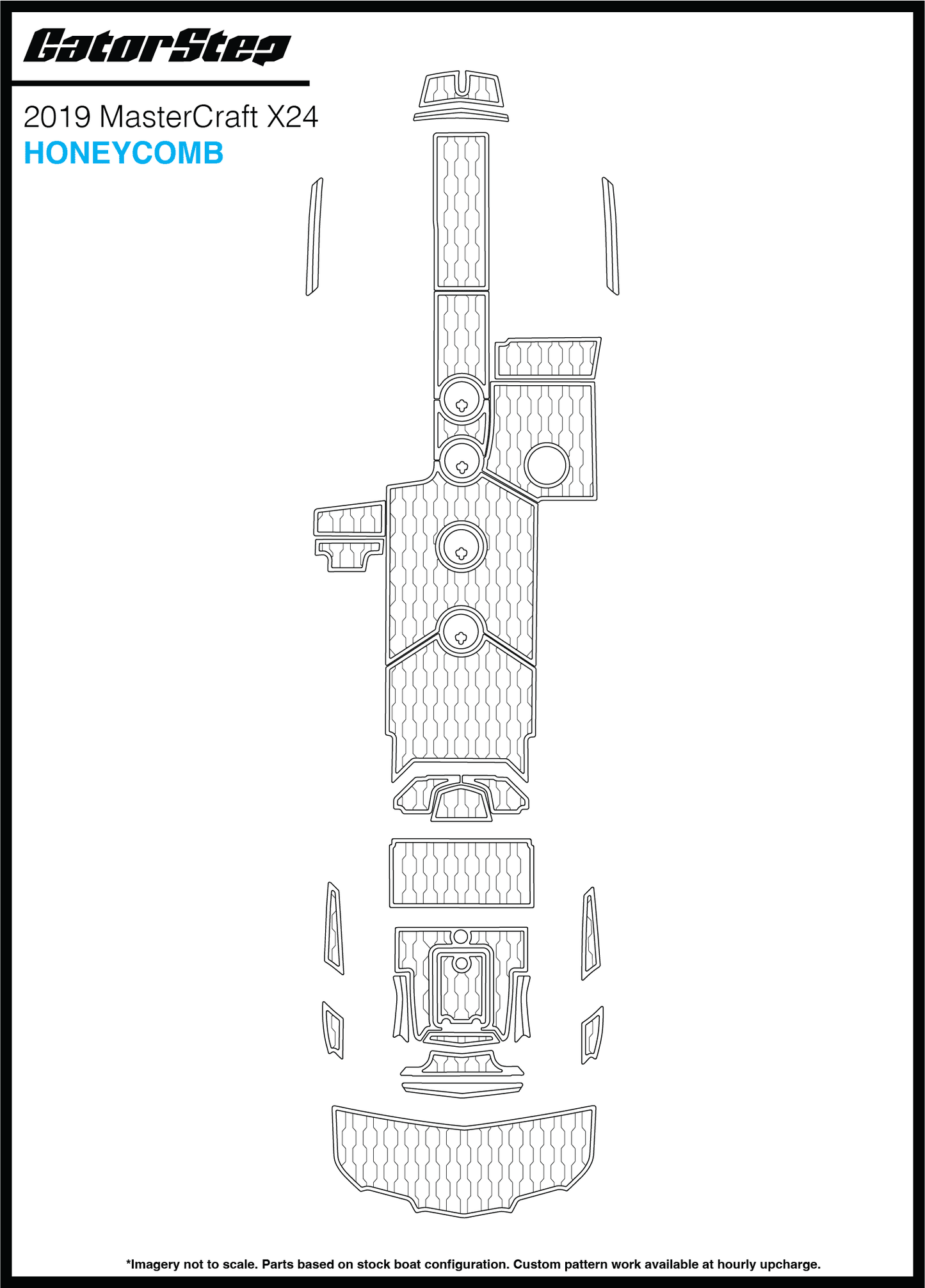 2019 Mastercraft X24 GatorStep Flooring Honeycomb