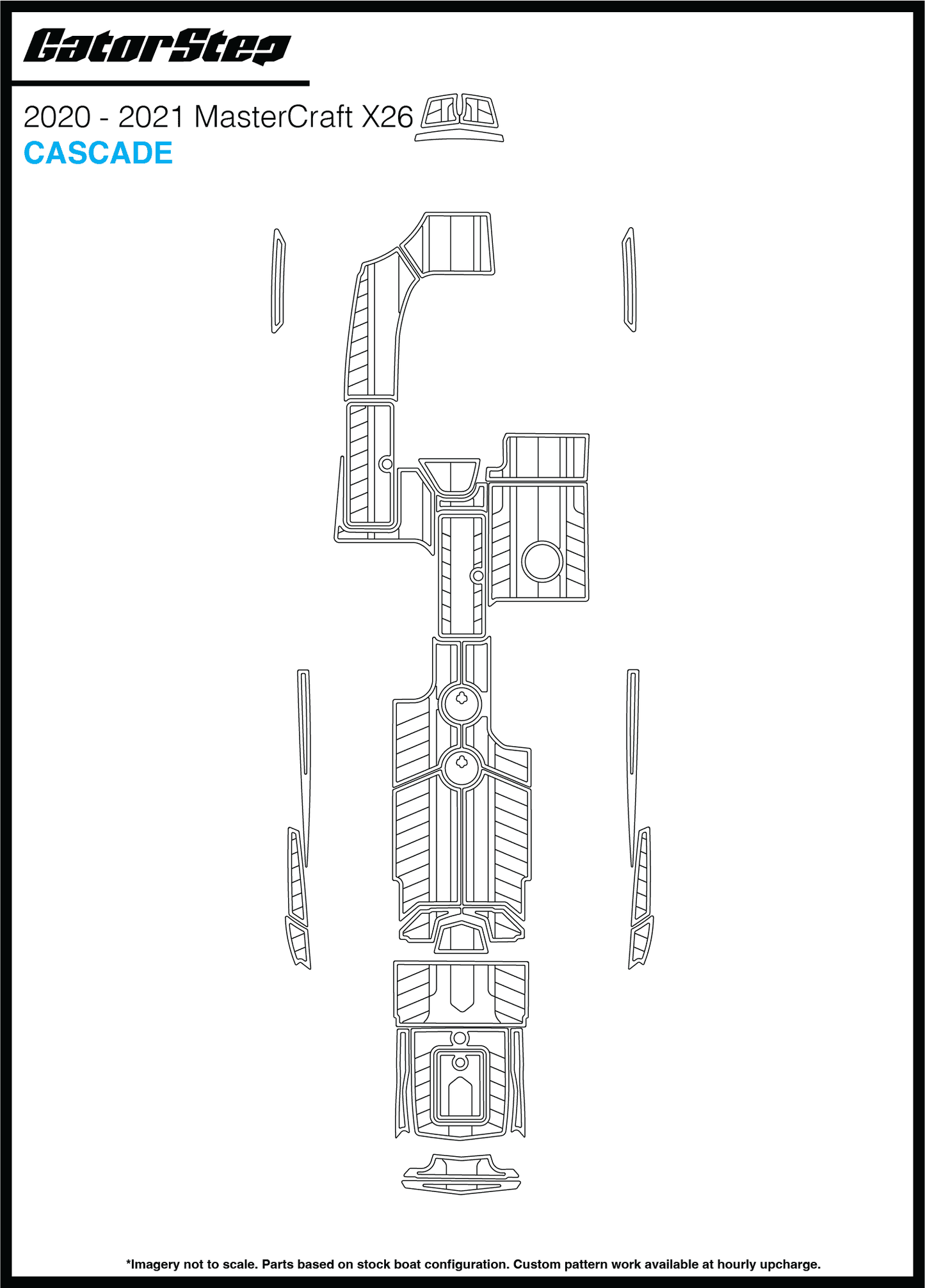 2020-2021 Mastercraft X26 GatorStep Flooring Cascade