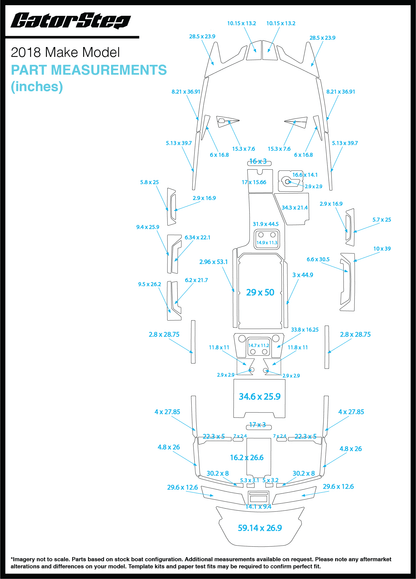 2020 Malibu 23 MXZ GatorStep Flooring Dimensions