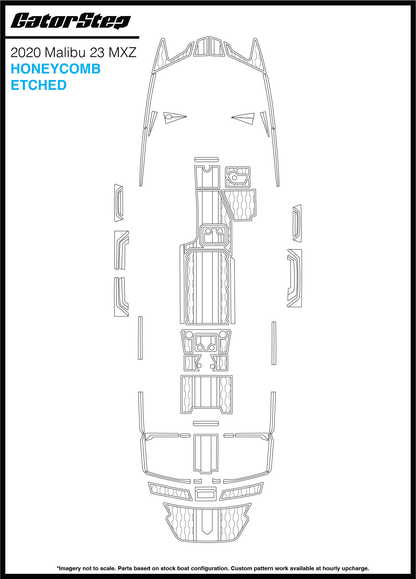 2020 Malibu 23 MXZ GatorStep Flooring Honeycomb Etched