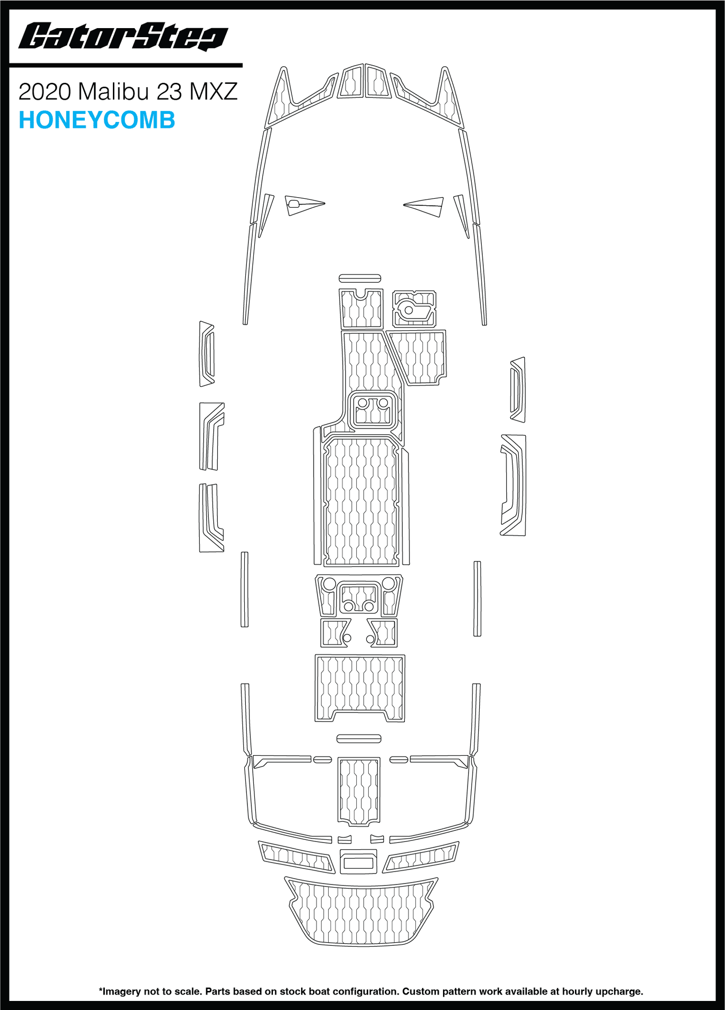 2020 Malibu 23 MXZ GatorStep Flooring Honeycomb