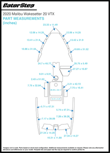 2020 Malibu VTX GatorStep Flooring Dimensions
