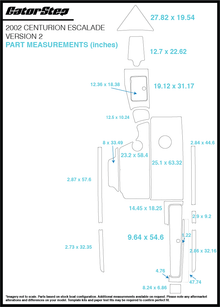 2002 Centurion Escalade GatorStep Non-Skid Measurements