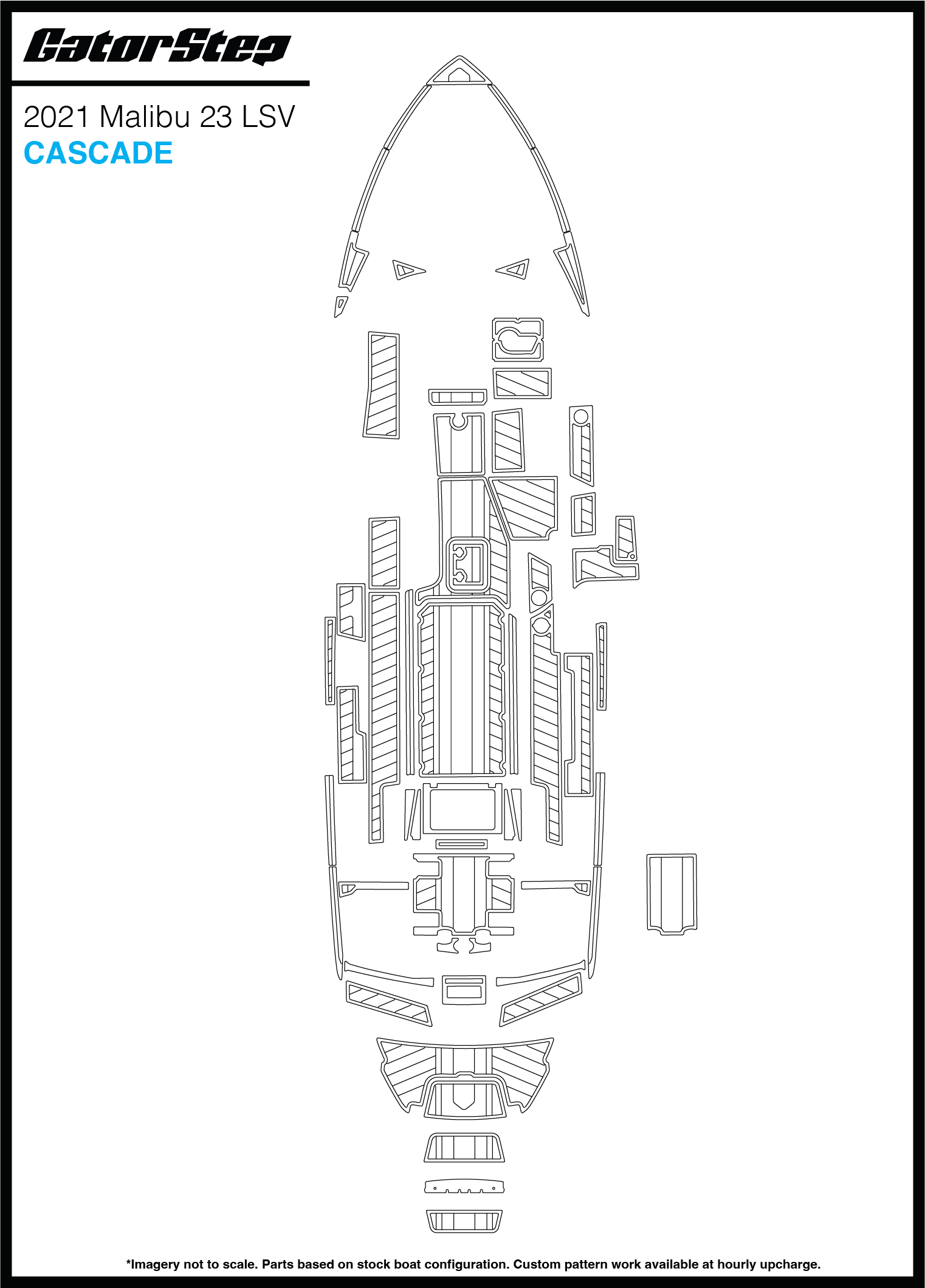 2021 Malibu 23 LSV GatorStep Flooring Cascade