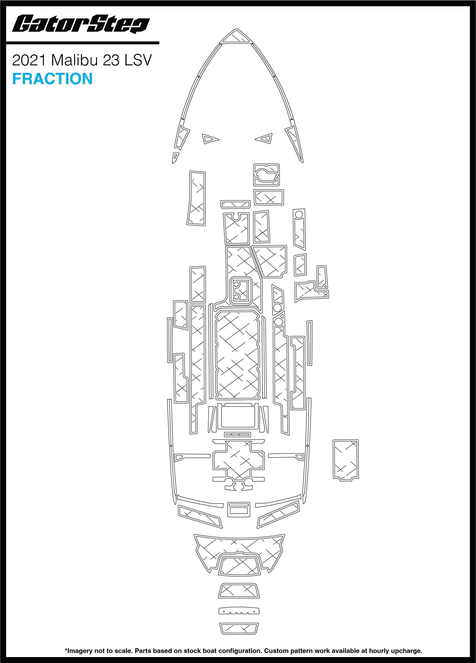 2021 Malibu 23 LSV GatorStep Flooring Fraction