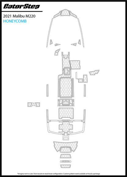 2021 Malibu M220 GatorStep Flooring Honeycomb