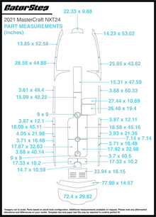 2021 Mastercraft NXT23 GatorStep Flooring Dimensions