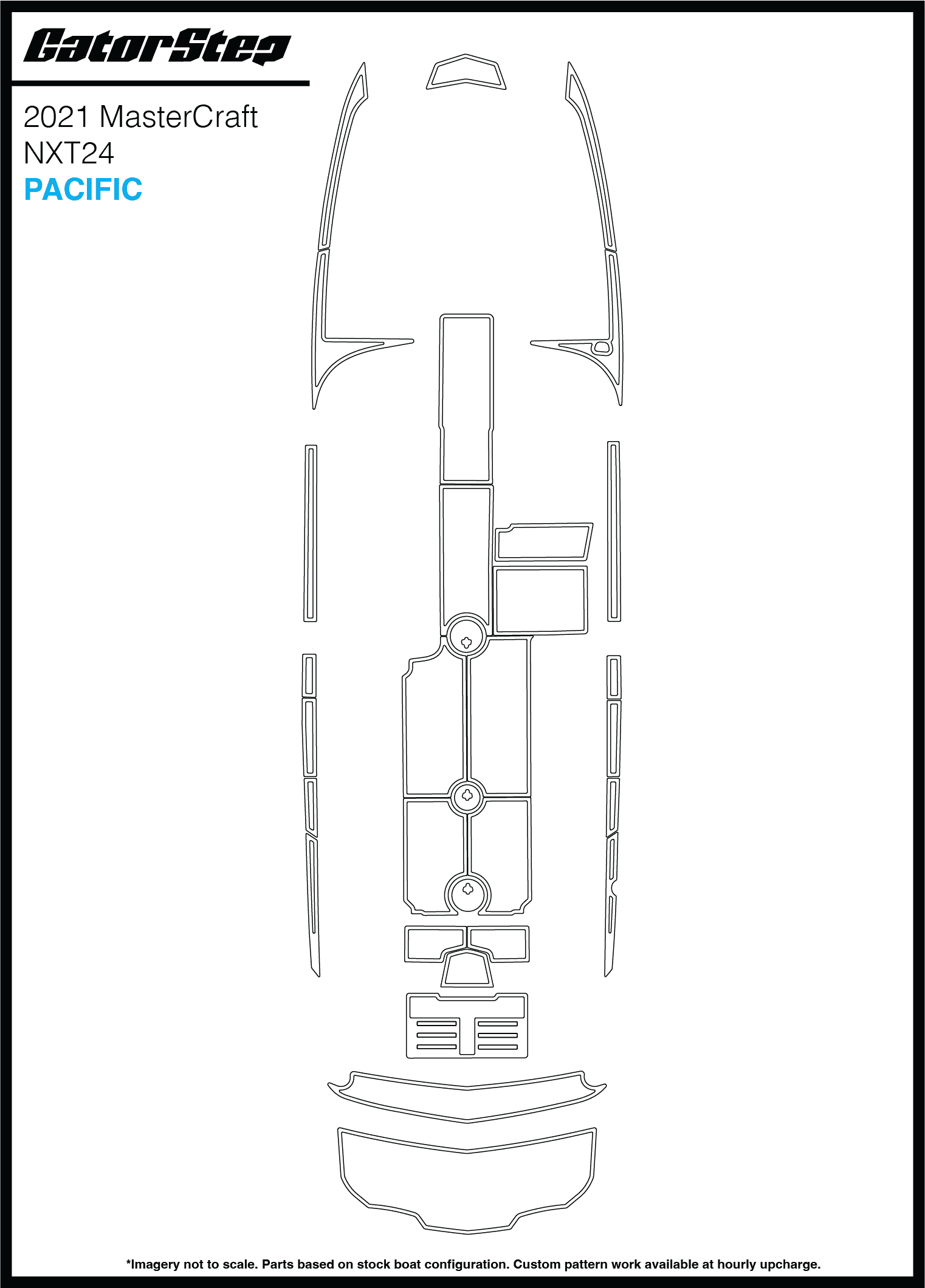 2021 Mastercraft NXT23 GatorStep Flooring Pacific