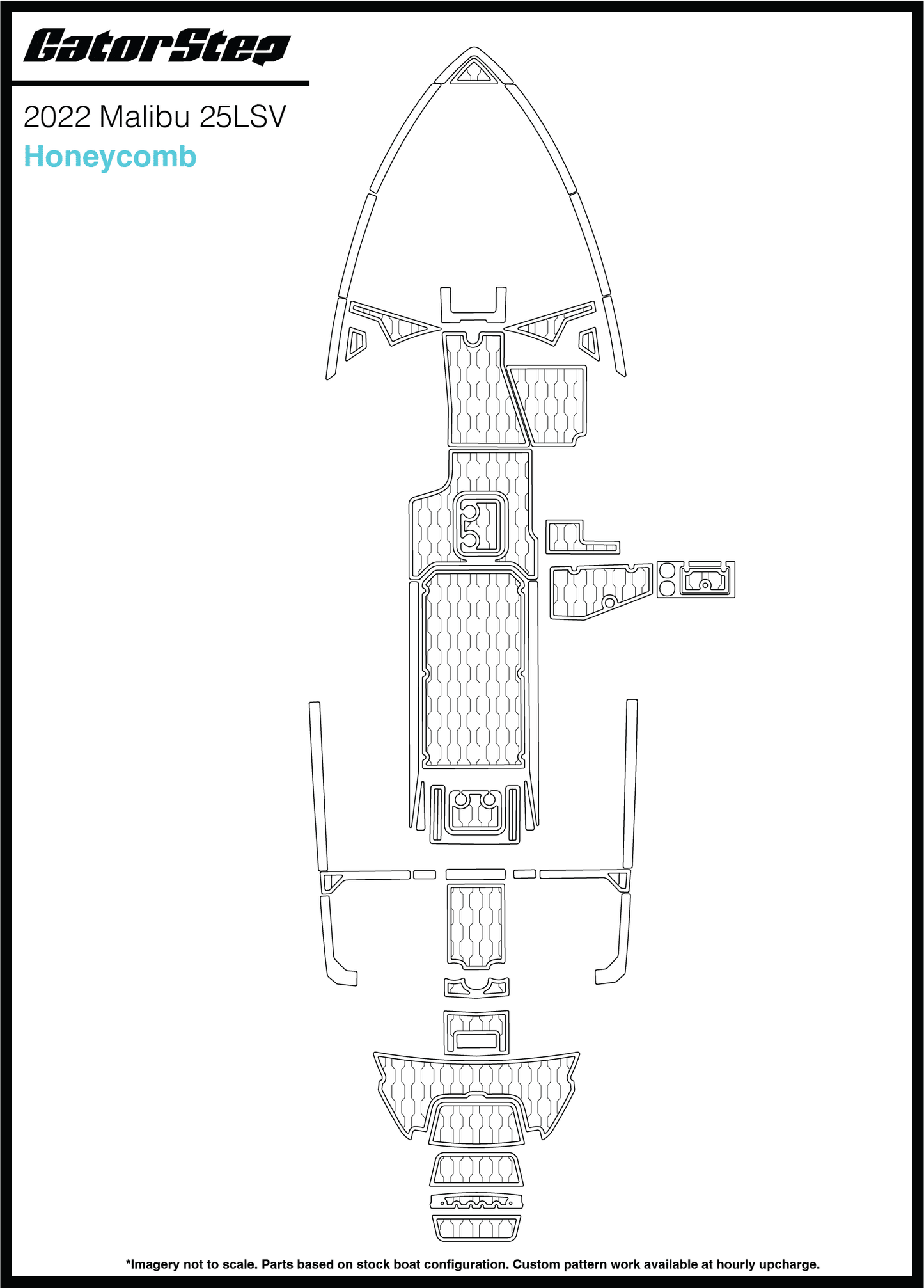 2022 Malibu 25 LSV GatorStep Flooring Honeycomb
