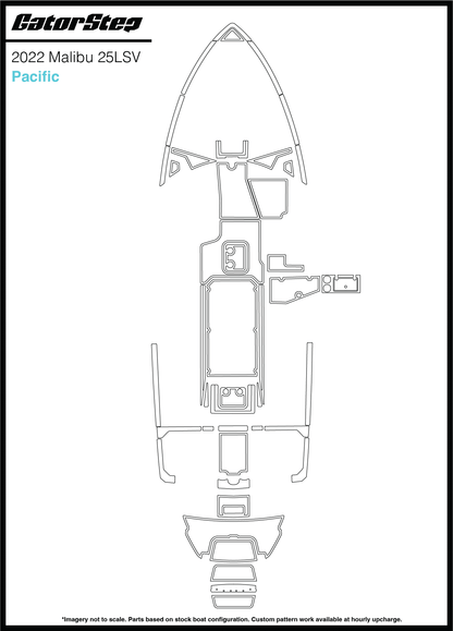 2022 Malibu 25 LSV GatorStep Flooring Pacific