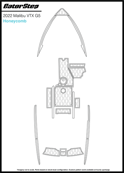 2022 Malibu 20 VTX GatorStep Flooring Honeycomb
