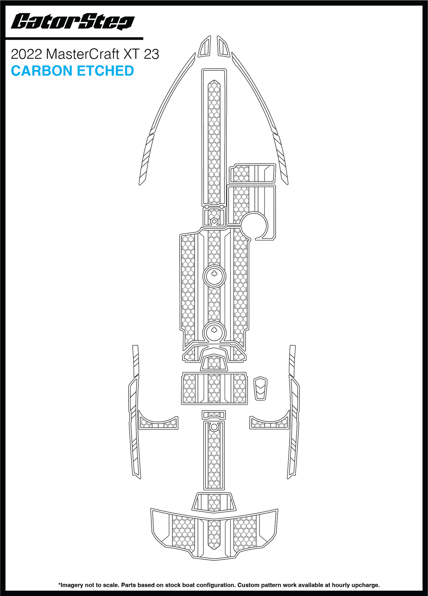 2022 Mastercraft XT23 GatorStep Flooring Carbon Etched